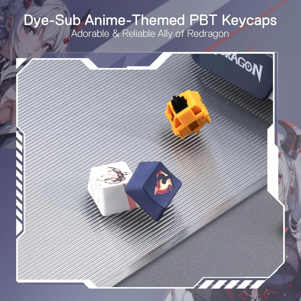 Eisa Pro K686 Pro Wired+2.4Ghz+BT Mechanical Keyboard Anime Theme (Custom Hi-Fi Linear Switch) - Image 10