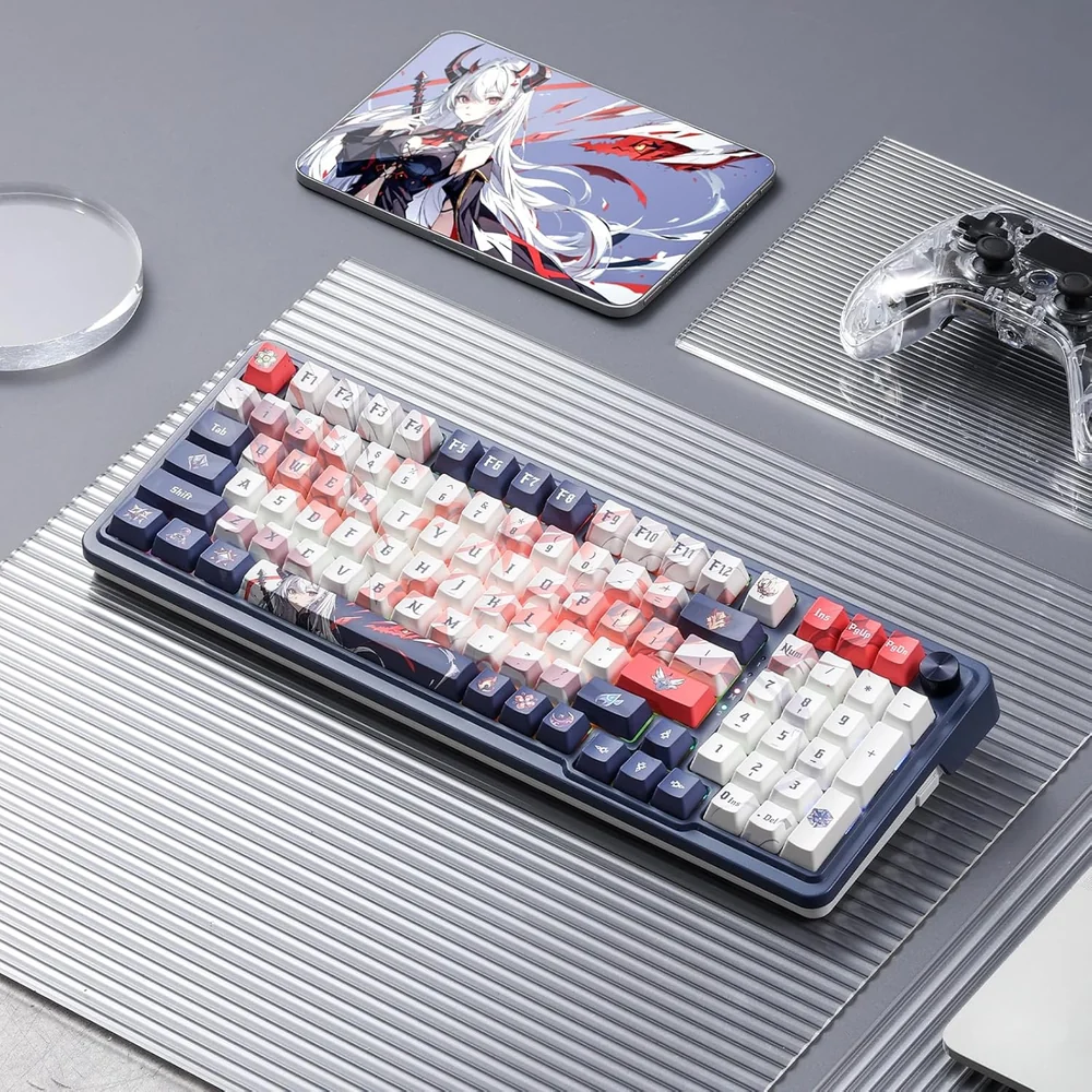 Eisa Pro K686 Pro Wired+2.4Ghz+BT Mechanical Keyboard Anime Theme (Custom Hi-Fi Linear Switch) - Image 4