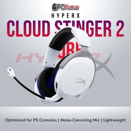 HyperX Cloud Stinger 2 Core Smartchoice- Gaming Headset for PlayStation, Lightweight Over-Ear Headset with mic, Swivel-to-Mute Function, 40mm Drivers (6H9B5AA), White (UNBOXED) - Image 4